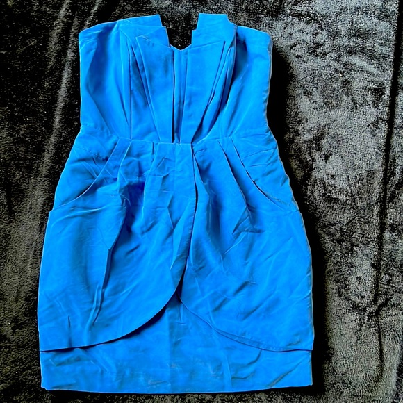 Guess Royal blue Strapless Mini Dress! Size 8 - Picture 1 of 4